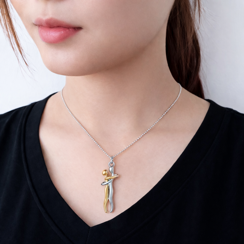 Hug Couple Necklace – A Symbol of Love & Connection